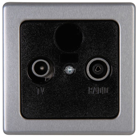 VISION, Antennensteckdose TV/RF, UP, stahlgrau.