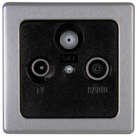 VISION, Antennensteckdose TV/RF/SAT, digitaltauglich, UP, stahlgrau.