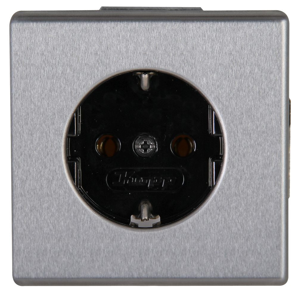 VISION, Schutzkontakt-Steckdose, UP, stahlgrau.