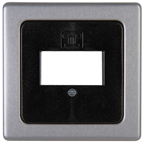 VISION, TAE-Abdeckung, 1-3 Anschlüsse, stahlgrau.