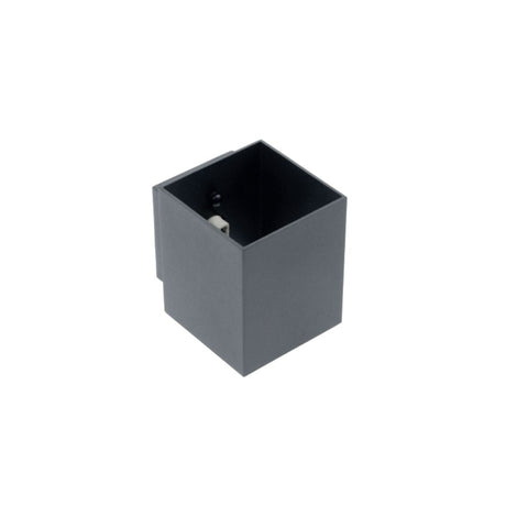 Wandleuchte für G9-Leuchtmittel, schwarz, quadratisch.
