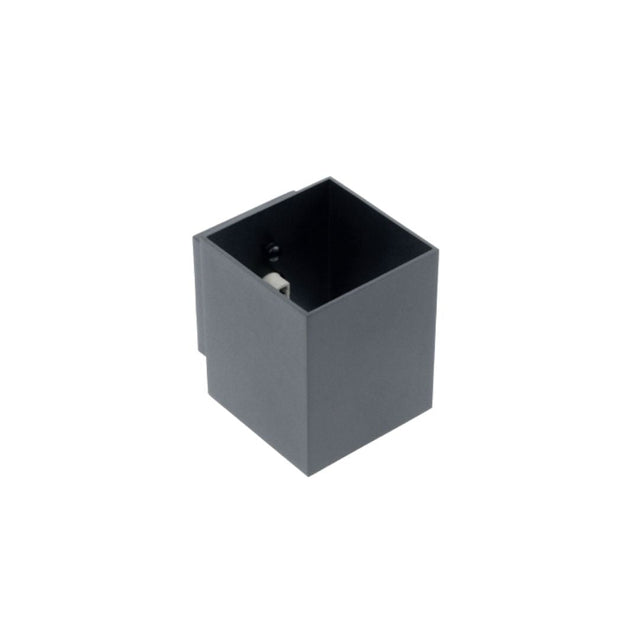 Wandleuchte für G9-Leuchtmittel, schwarz, quadratisch.