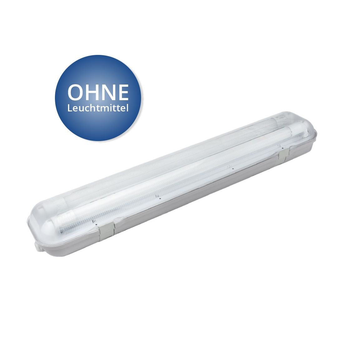 Wannenleuchte für 1x T8 LED-Röhre, 120 cm.