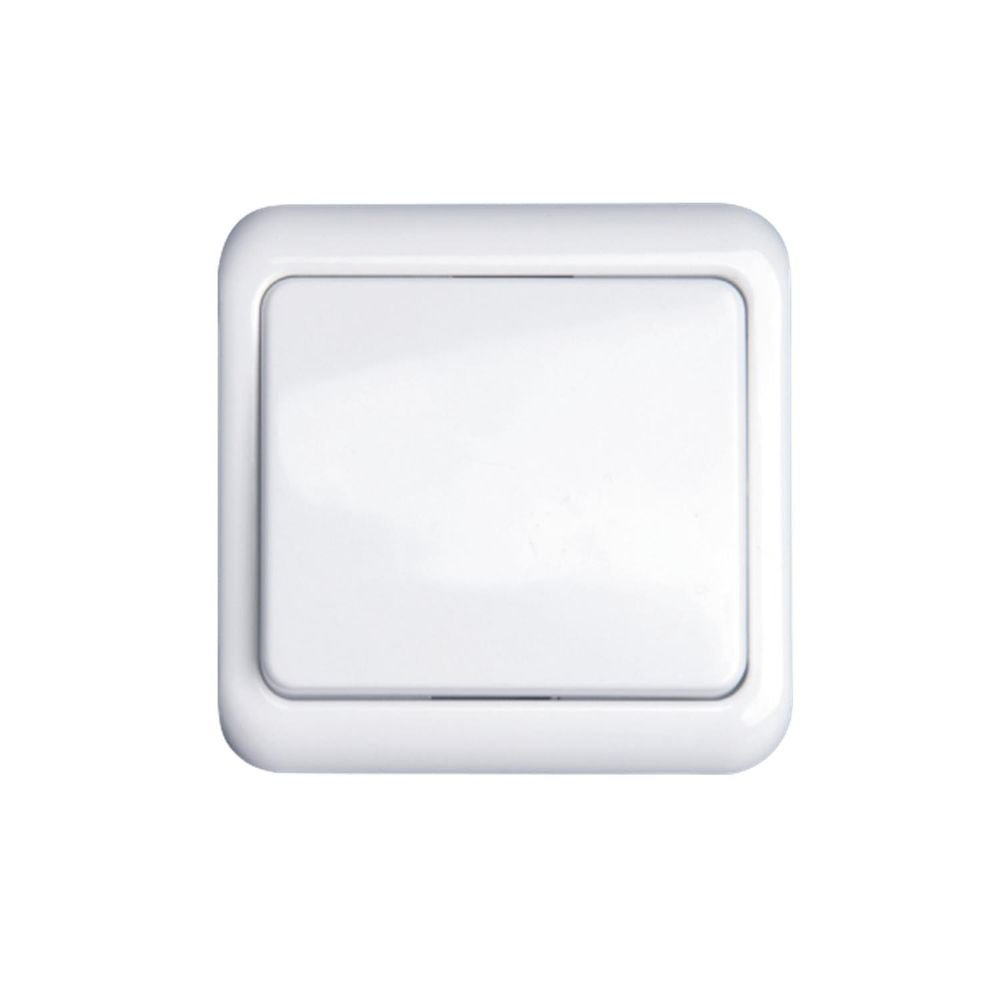 Wechselschalter, 10 A, 250 V, weiß.