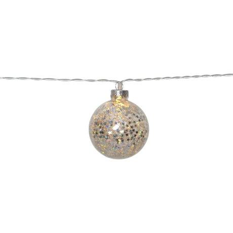 Wunderschöne Lichterkette mit Sternen, 3x AA Batterie,15 x 5 LED.