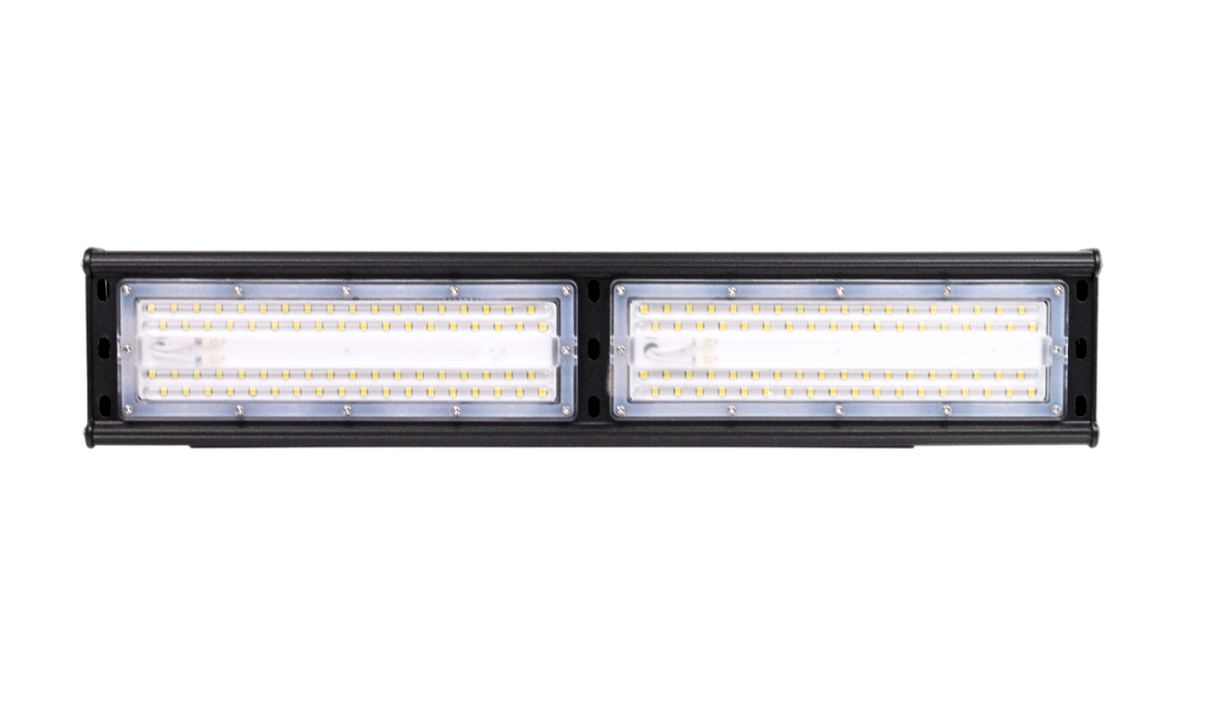 LED-HighBay, linear, 100 W, 12000 lm, 5000 K (neutralweiß), IP65, TÜV-geprüft, ENEC-Zertifizierung
