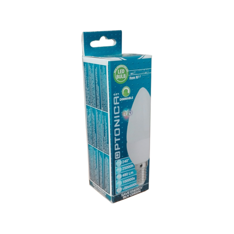 LED-Leuchtmittel, E14, 6W, 480lm, 2800K, Kerze, dimmbar