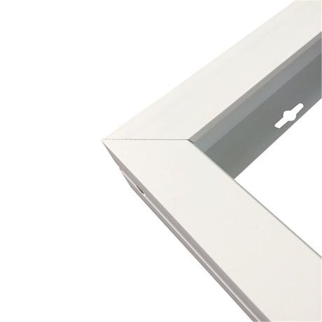 Aufbaurahmen für LED-Panel, 30x120 cm, Backlite, weiß, 6,8cm Aufbauhöhe.