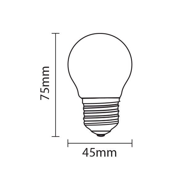 LED- Minibulb Filament Leuchtmittel, E27, 4W, 400lm, 6000K