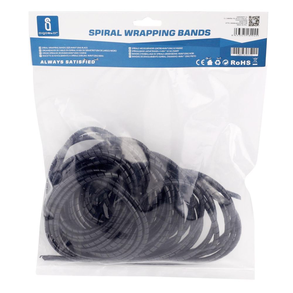 Spiralband, Ø 4 mm, 10 m, schwarz