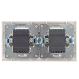 Wechselschalterkombination Schalter und Zweifachwippe, 10 A, 250 V, weiß