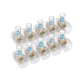 Schraubverbinder, 2 Stk., Ø 2,5 mm, 5-polig, transparent.