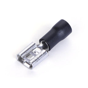 Flachsteckhülse, isoliert, 20 Stk., FDD 2 - 250 mm, 21 x 7,4 x 4,3 mm, schwarz.