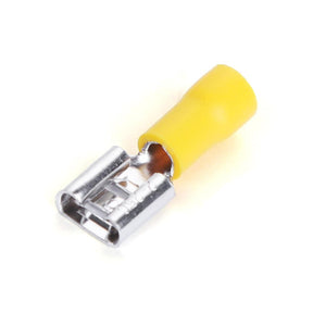 Flachsteckhülse, isoliert, 20 Stk., FDD 1,25 - 250 mm, 21 x 7,4 x 3,8 mm, gelb.