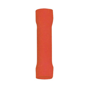 Stoß-/Schrumpfverbinder, isoliert, 20 Stk., 2 mm², 26 x 2,3 x 2,3 mm, rot.
