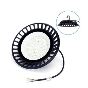 LED-UFO-HighBay-Leuchte, 100 W, 9000 lm, 6500 K, IP65.