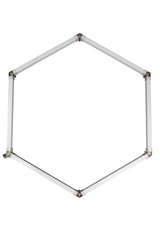 LED Deckenleuchte, HexaForm, 1er Set, 6500 K (Kaltweiß), Hexagon Leuchte, 40 W Garagenlampe, Salon Beleuchtung