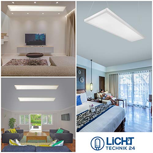 6er Pack LED-Panels, Backlit, 36 W, 120x30 cm, 6000K
