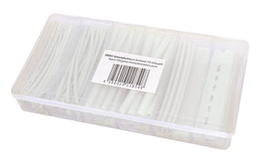 Schrumpfschlauch-Sortiment 100-teilig weiss, Box.