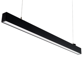 LED Büro-/Tresenleuchte Up&Down, schwarz, 120 cm, 30 W, 3600 lm, UGR<19, 3000-6500 K (CCT), LIFUD Netzteil, erweiterbar, Aluminium.
