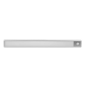 LED Schrankleuchte mit Bewegungsmelder, 3,5 W, 60 cm, 230 lm, 3000 K (warmweiß), silber.