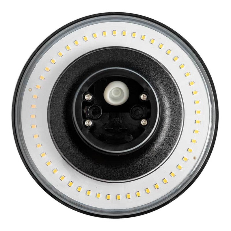Runde LED Wandleuchte, 12 W, IP65, 1200 lm, 3000 K, schwarz.