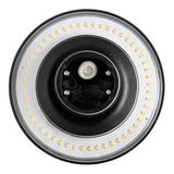 Runde LED Wandleuchte, 12 W, IP65, 1200 lm, 3000 K, schwarz.