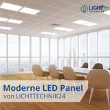 LED Panel mit Dämmerungs-Sensor, 62x62 cm, 36 W, 3600 lm, 4000 K