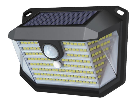 Solar-Wandleuchte mit PIR-Lichtsensor, 7 Stunden Leuchtdauer, mit 3 Lichtmodi, IP44-geschützt und in kaltweiß