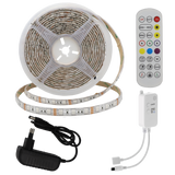 LED-Leuchtstreifen Set, RGB, 12 V, 60 LEDs, Netzteil + APP Steuerung + Bluetooth Music, 5 m, IP54