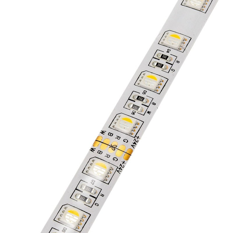 LED-Streifen, 8000 lm, 24V, RGB+warmweiß, 60 LEDs/m, IP54, 5m.
