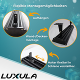 LED-Hallenleuchte, linear, 150 W, 15000 lm, 4000 K (neutralweiß), IP65, schwarz | Lichttechnik24.de.