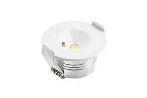LED-Notleuchte mit Notstromeinheit zum Einbau, 3W, 300lm, 6400K, TEST-Knopf.