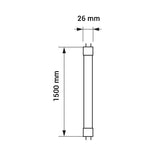 LED-Röhre, 150 cm, 22 W, 270°, 230 V, 2650lm, 2800 K (warmweiß).