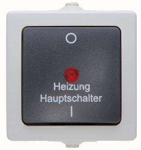 NAUTIC, Heizungsnotschalter, AP, grau.