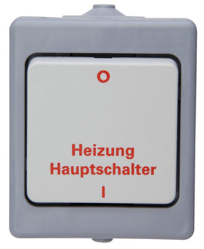 STANDARD, Heizungsnotschalter, AP, grau.