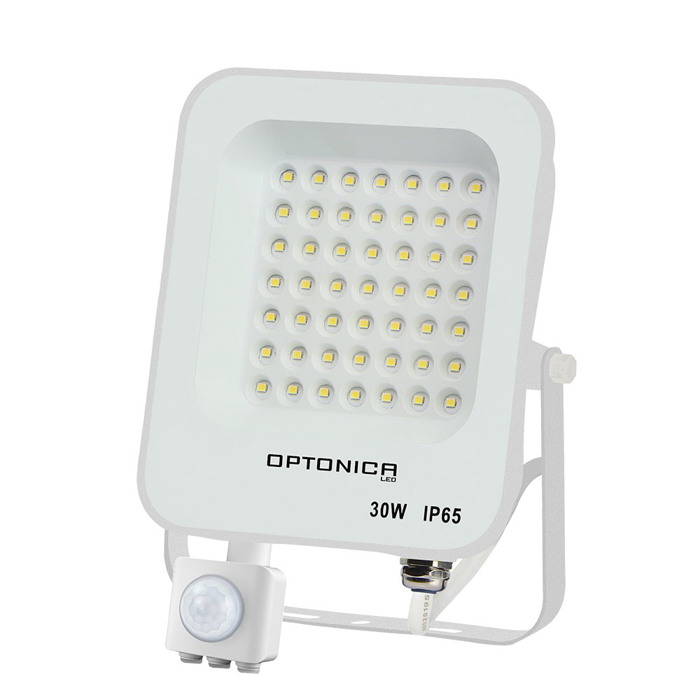 LED-Fluter, 30 W, 6000 K, IP65, Bewegungsmelder