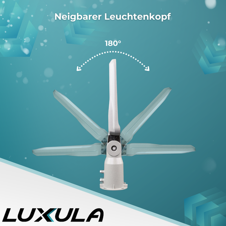 LED Straßenleuchte, grau, 50 W, 6000 lm, 4000 K (neutralweiß), IP65, Wand- und Mastmontage.