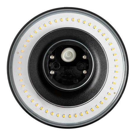 Runde LED Wandleuchte, 12 W, IP65, 1200 lm, 3000 K, schwarz  Lichttechnik24.de.
