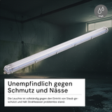 LED-Wannenleuchte, 44 W, 4000 lm, 4500 K, 158,5 cm, IP65, 2 Flammig