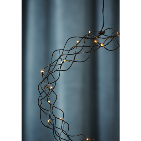 LED-Dekokranz "Curly", ca. 30 cm Ø, schwarz.