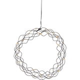 LED-Dekokranz "Curly", ca. 30 cm Ø, schwarz.