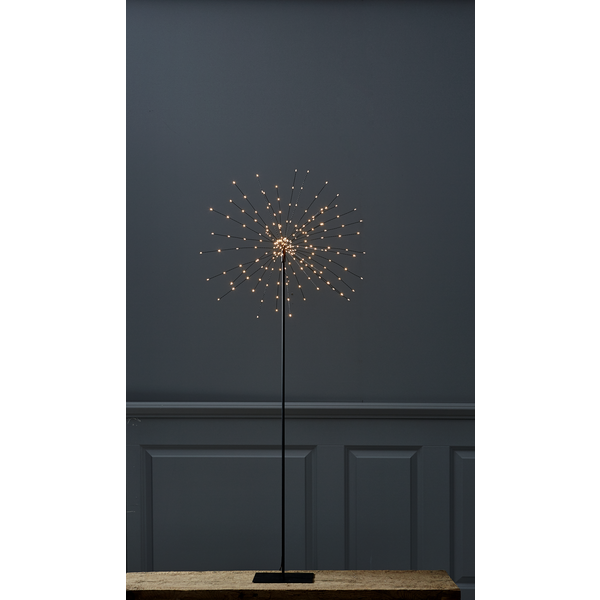 3D-LED-Standleuchte "Firework", ca. 120 cm hoch in schwarz.