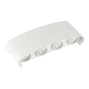 LED Wandleuchte 8W, Gartenleuchte, IP65, 3000 K, Aluminium, Weiß.