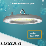 10er-Pack LED-Highbay, Hallenstrahler rund, grau, 100 W, 10000 lm, CCT 3000-6500 K (warm-, neutral-, kaltweiß), IP65