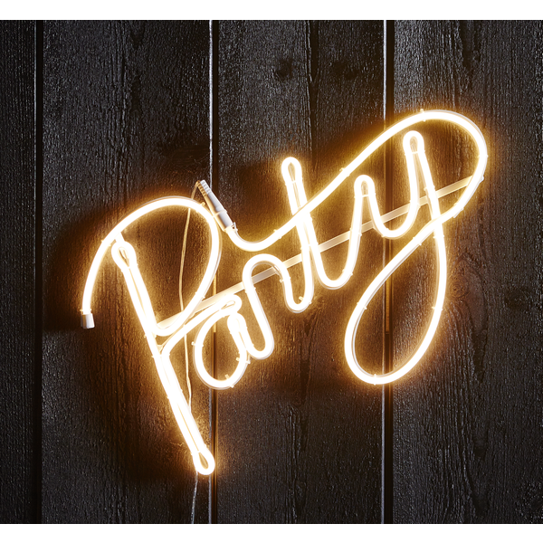 LED Neon Leuchtschriftzug "Party" für den Innen- und Außenbereich