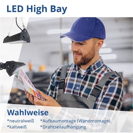 HighBay, linear, 100 W, 10000 lm, Hallenleuchte, IP44, 4500 K