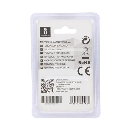 Rundsteckverbinder, isoliert, 20 Stk., 1,25 - 4 mm², 20 x 6,8 x 4,3 mm, gelb.
