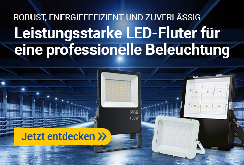 Lichttechnik24: Leistungsstarke LED-Fluter Mobile Banner