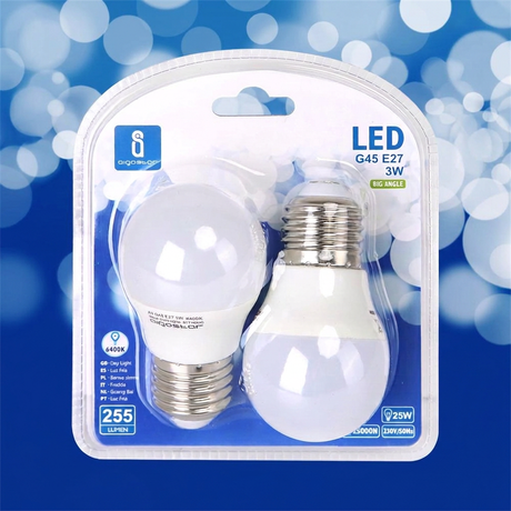 LED Leuchtmittel, E27, 3 W, 240 lm, 6500 K, 2er